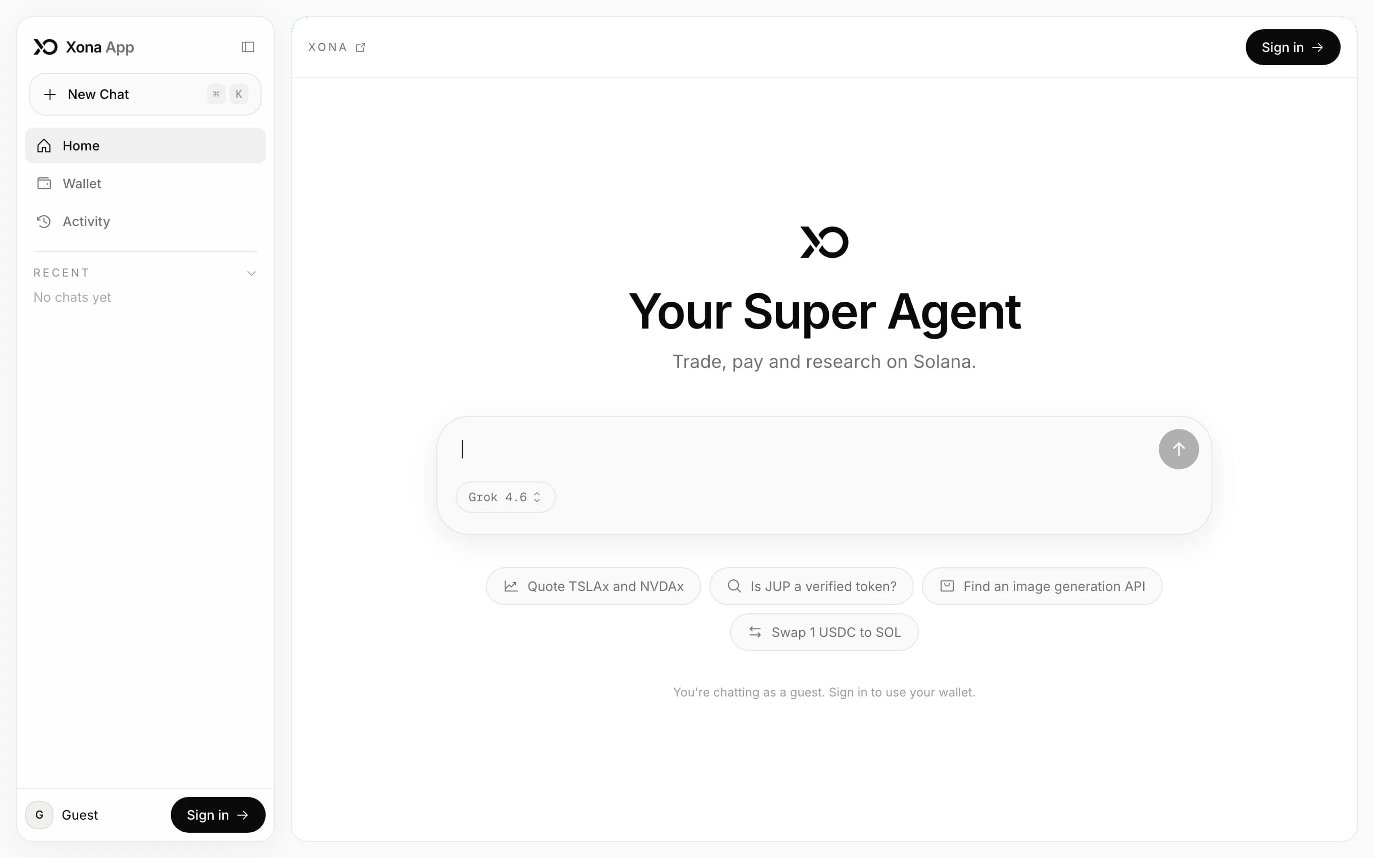 Xona App chat screen